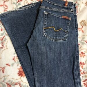 7 For All Mankind Classic Blue Boot Cut Jeans